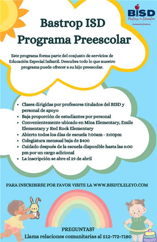 Pre-School Flyer in Spanish